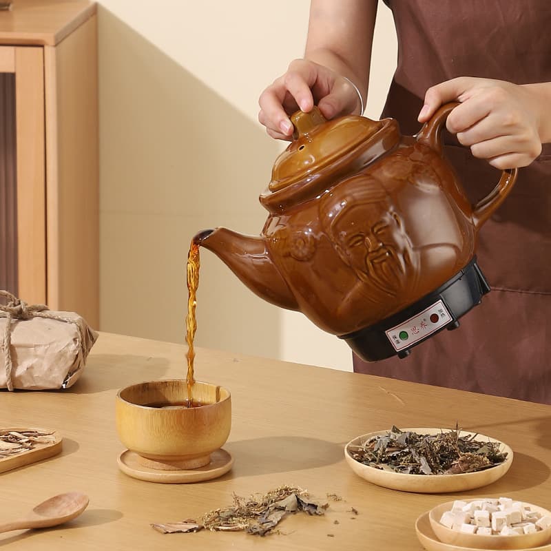 Manufacturer wholesale automatic electric herbal medicine pot for home use, Li Shizhen ceramic sand pot for decocting traditional Chinese medicine
