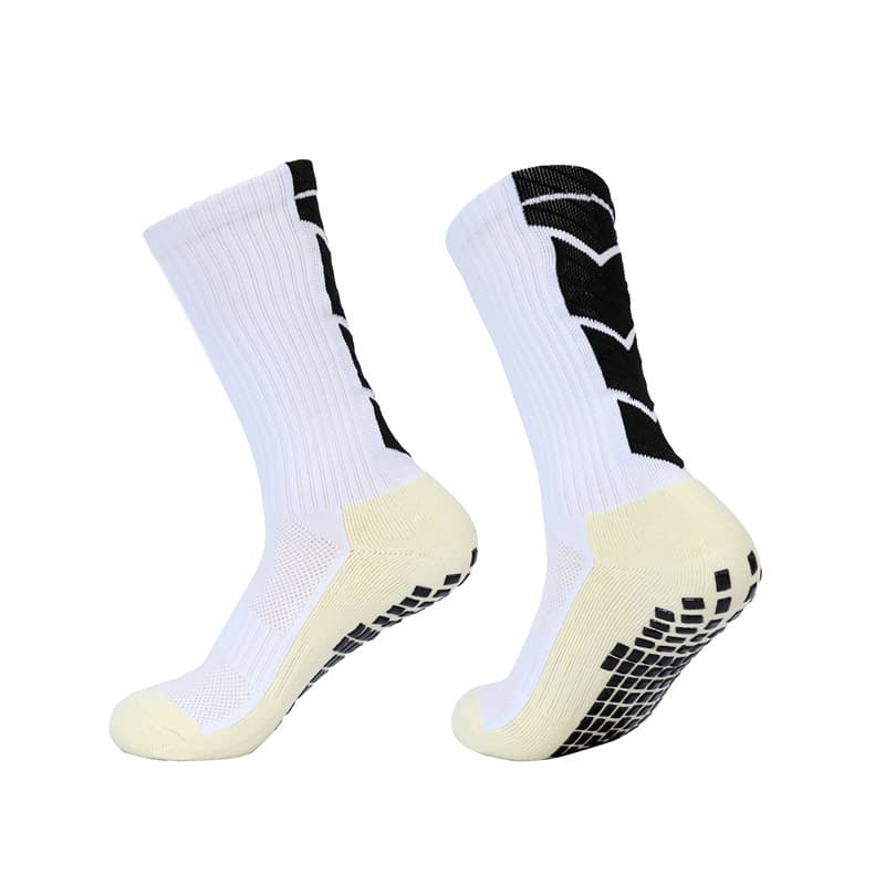 FREE WIND Mid-Long Calf Arrow Towel Bottom Thickened Silicone Non-Slip Dot Grip Football Socks Grip Socks