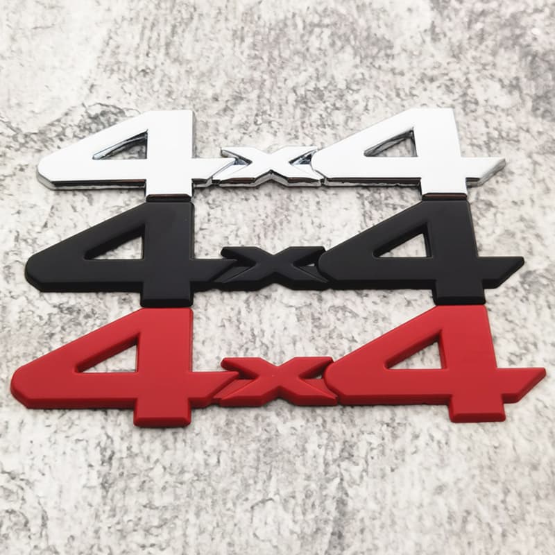 Cross-border hot selling modified off-road 4×4 car stickers metal stickers 4*4 rear metal stickers