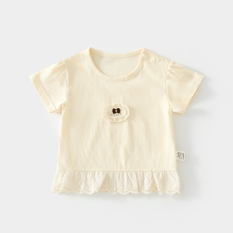Children's short-sleeved T-shirt 0-3 years old boys and girls baby ice skin cotton half-sleeved top baby summer undershirt thin children's clothing