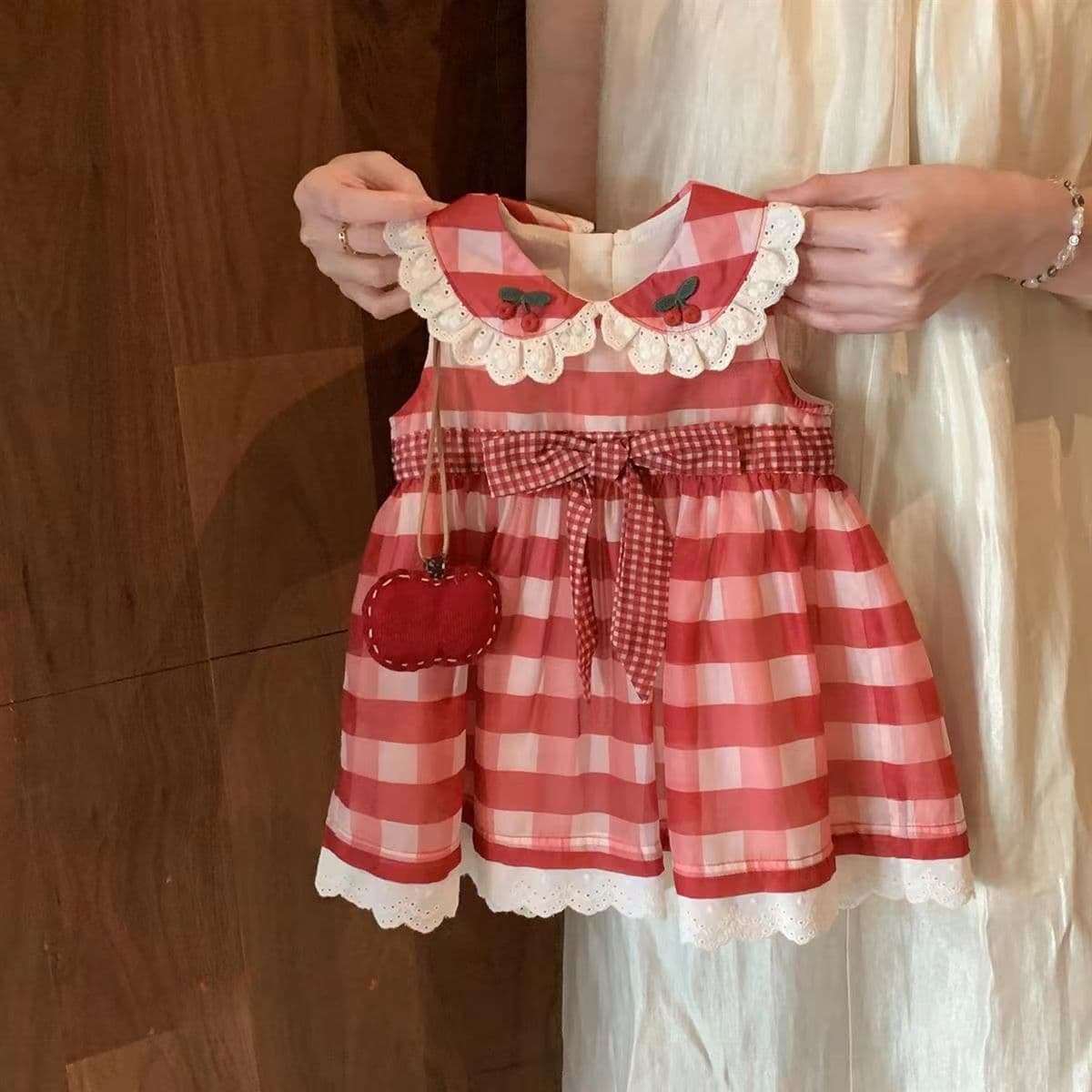 Girls Dress Toddler Summer 2025 New Arrival Birthday Party Red Dress Baby Girl Fashionable Vest Dress