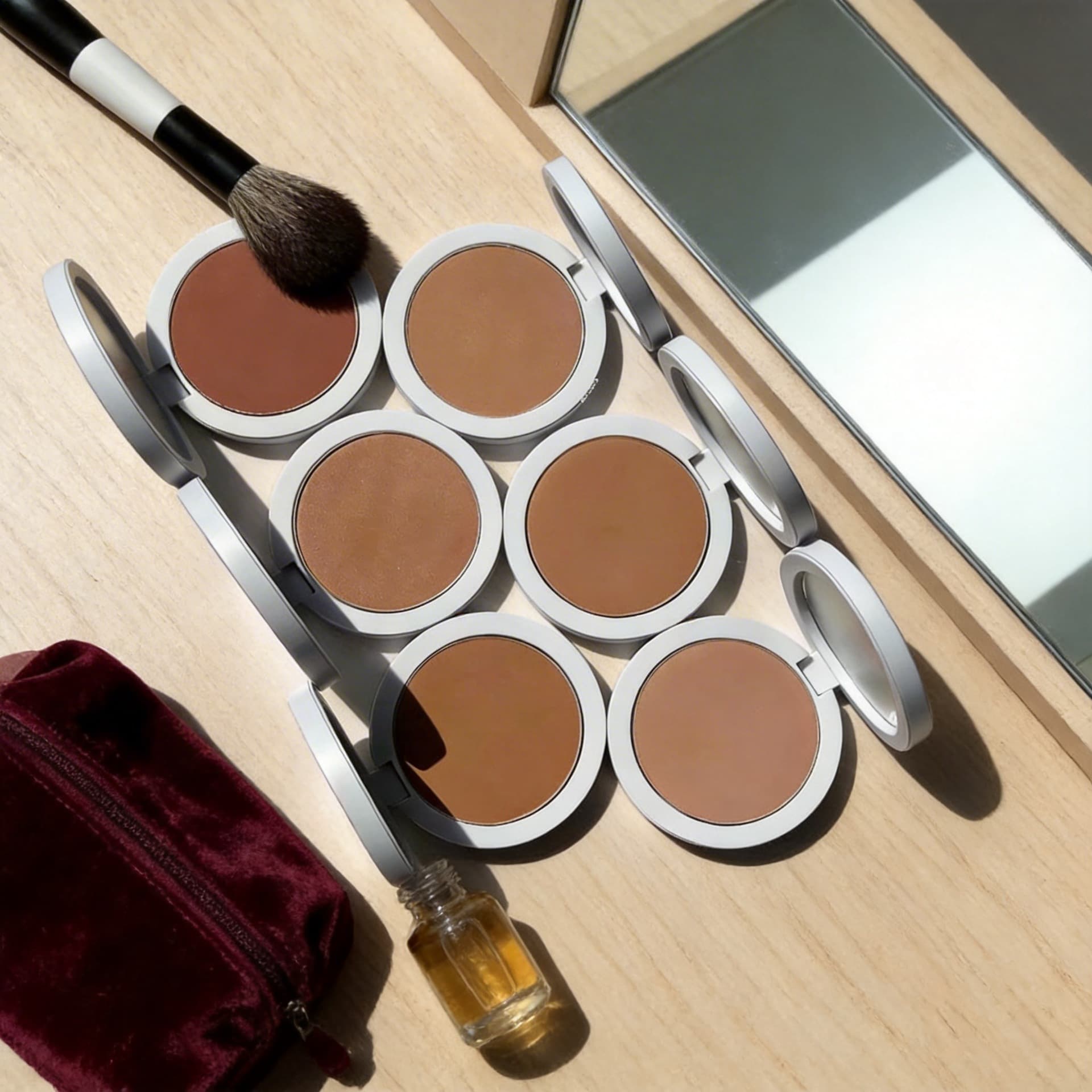 Cross-border foreign trade no logo printable neutral makeup contour palette 3D shadow profile facial contour modification cosmetics