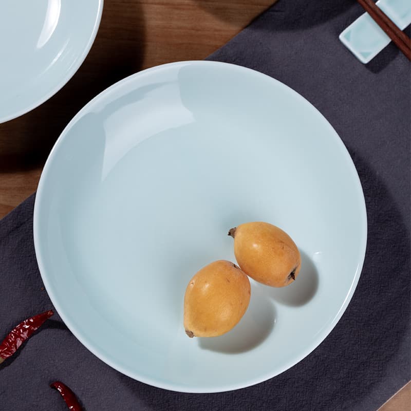 Jingdezhen Yingqing Ceramic Round Deep Dish, Stir-fry Plate, Home Soup Plate Set, Hotel Commercial Hot Dish Plate