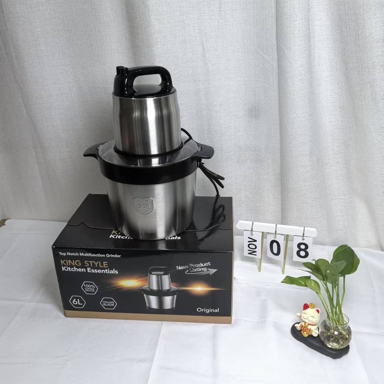 Wholesale Export Fufu Machine Meat Grinder Vegetable Filling Machine Garlic Mincer Blender Baby Food Maker Pure Copper Multifunctional