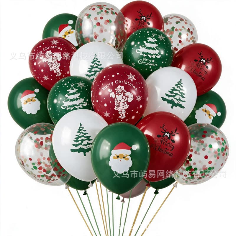 Multiple Christmas Balloon Sets Cross-Border Christmas Wreath Balloon Arch Set Balloon Chain Decoration Christmas Party