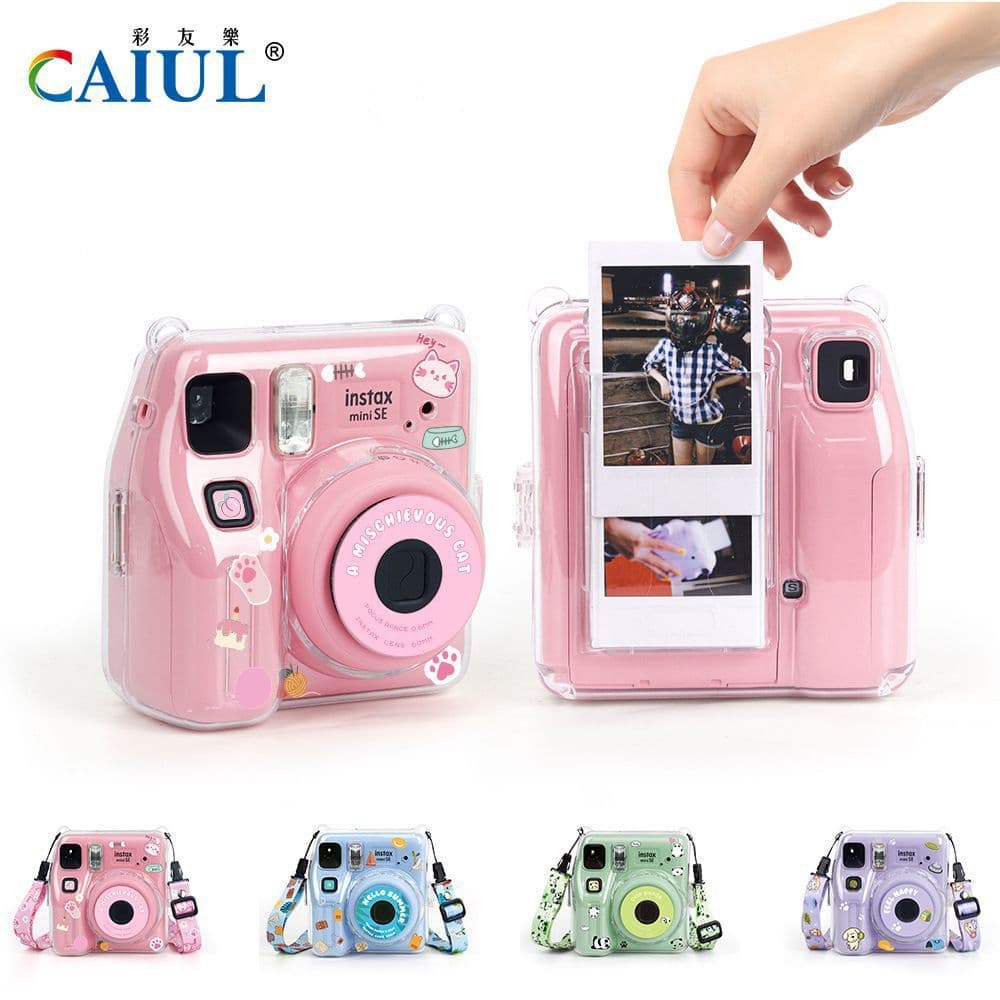 Instant camera instax mini SE transparent crystal protective case scratch-resistant hard shell camera.