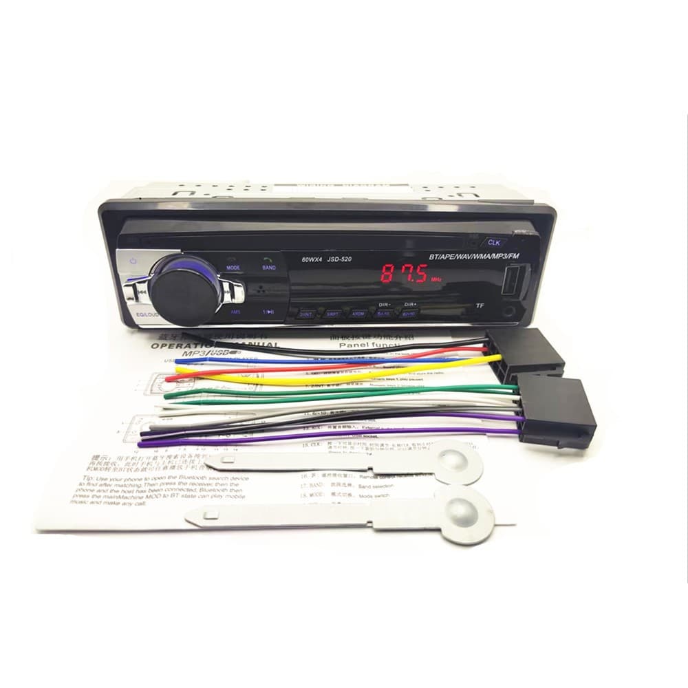 520LED Cross-border Car Single-DIN Player with Card Slot Radio Bluetooth Hands-Free Lossless Music Car MP3