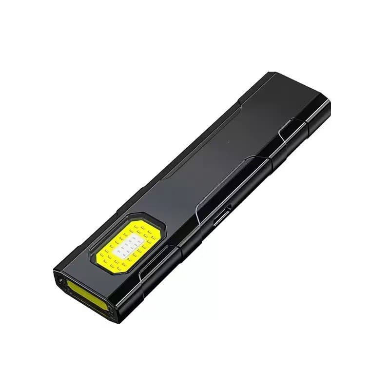 Cross-border small portable mini flashlight strong light charging long battery life auto repair magnetic work light laser pointer