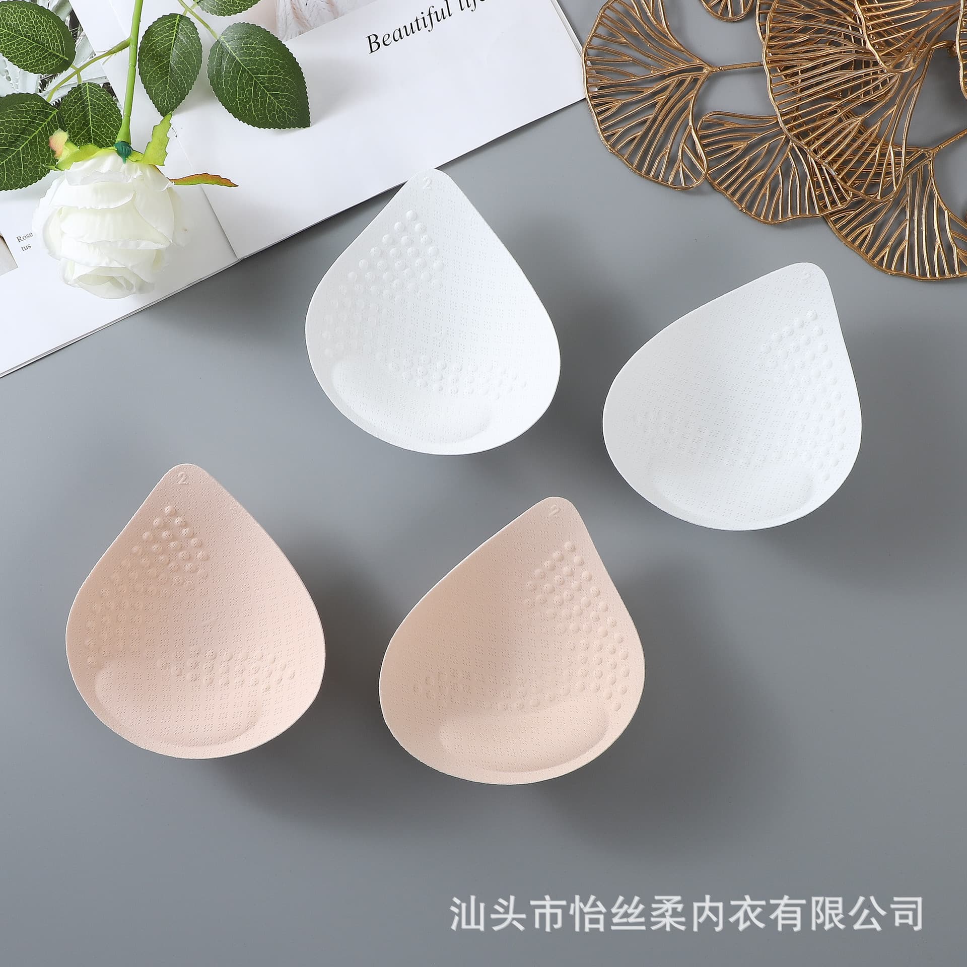 Teardrop Latex Bra Pads Underwear Backless Bust Wrap Small Chest Enlarge Breathable Replacement Bra Inserts