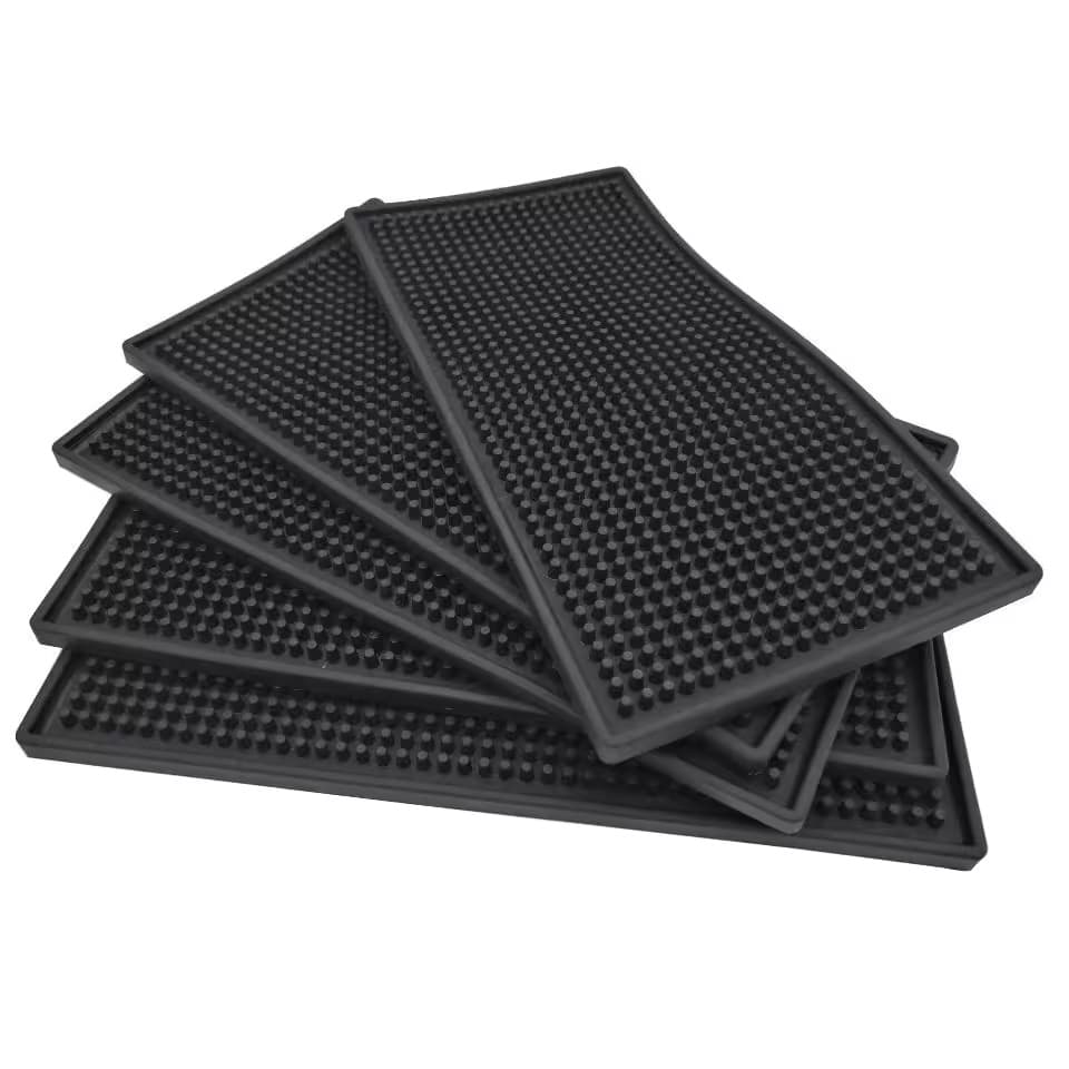 Free Shipping Black Waterproof Bar Mat Rubber Pad Non-Slip Heat-Resistant Tea Set Drip Tray Bar Mat Coaster