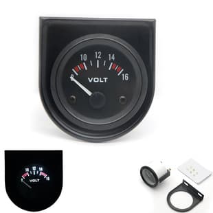 Hot Selling 2 inch 52MM 12V Black Face Voltmeter Car Gauge Modified Gauge