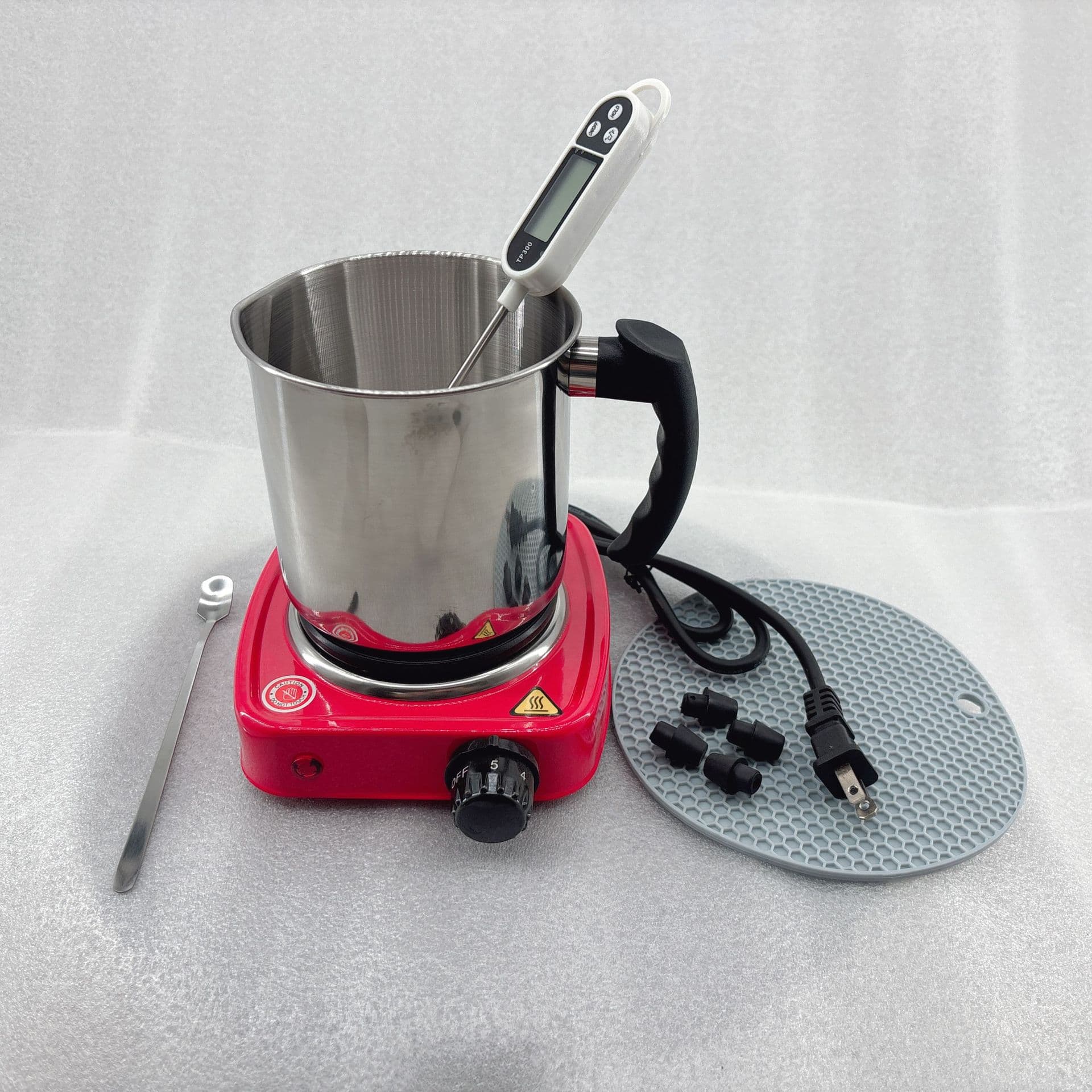 Candle Making Kit Supplies Adult Soy Wax DIY Aromatherapy Candle Wax Melting Furnace Pouring Pot, Wax Making Tools