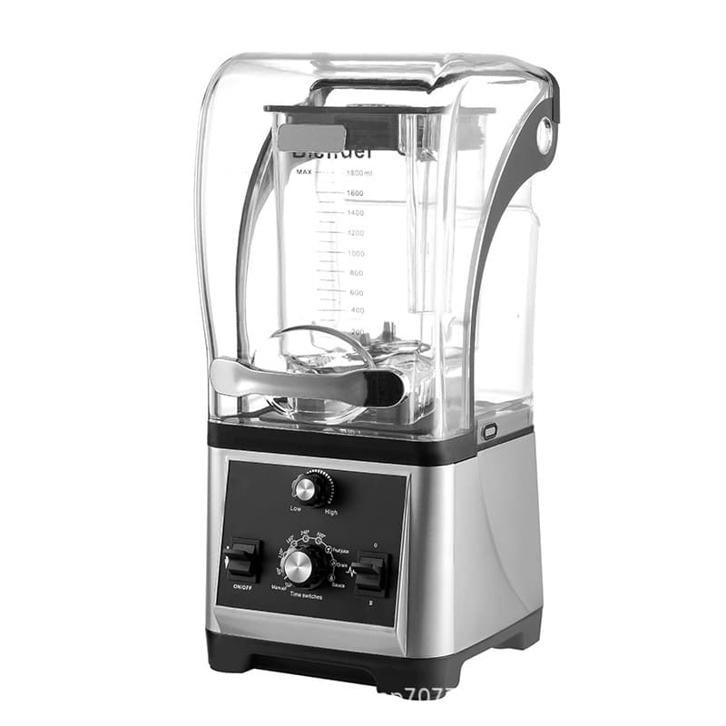Noise-Reducing Covered Commercial Blender for Milk Tea Shops, Multi-functional Ice Crusher