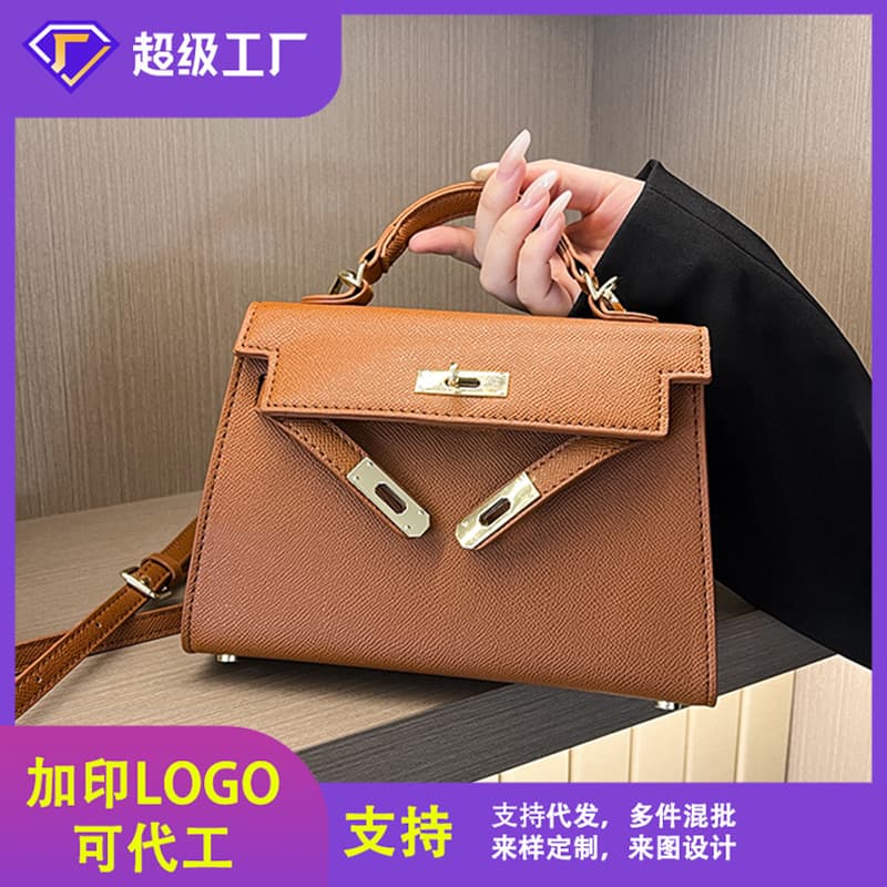 Wholesale Handbags for Export, New Trendy Kelly Bag, High-End Fashion Square Bag, Versatile Crossbody & Shoulder Bag