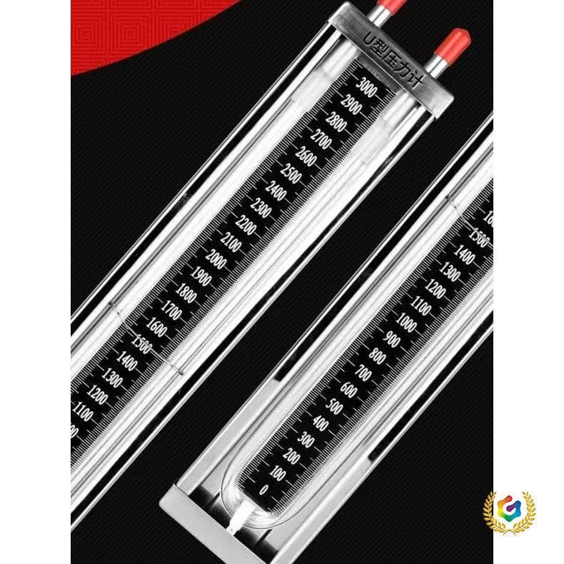 ✅ Stainless Steel U-Type Pressure Gauge, Differential Pressure Water Column Meter for Gas Detection and Natural Gas U-Pressure