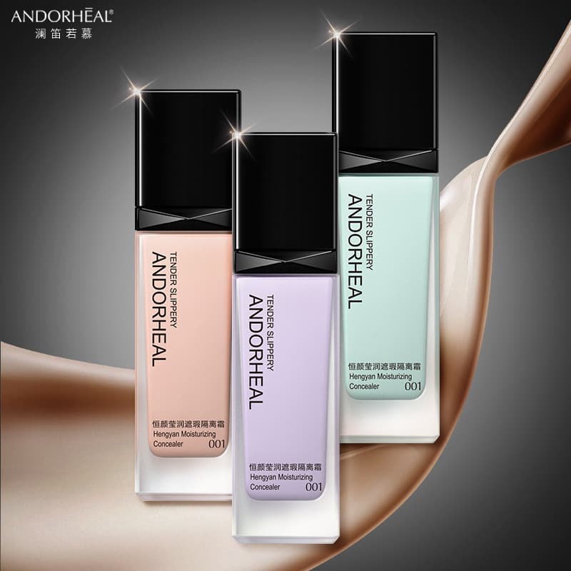 Landi Ruomu Hengyan Hydrating Concealer Primer Cream Refreshing Makeup Moisturizing Concealer Foundation Liquid Pre-Makeup BB Cream Wholesale