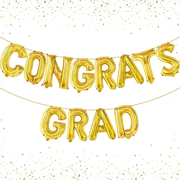 Graduation Celebration Decorative Letter Balloon Congrats Grad Letter Balloon Graduation Letter Balloon