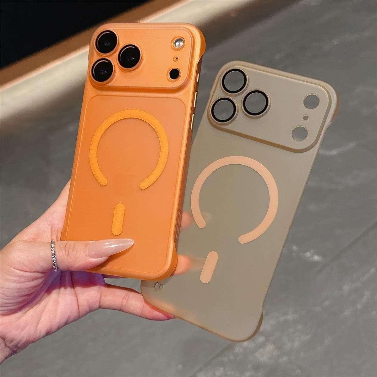 Compatible with Apple 18 Pro Max Phone Case iPhone 17 Thin Matte Skin-Feel PC Frameless Magnetic Protective Cover