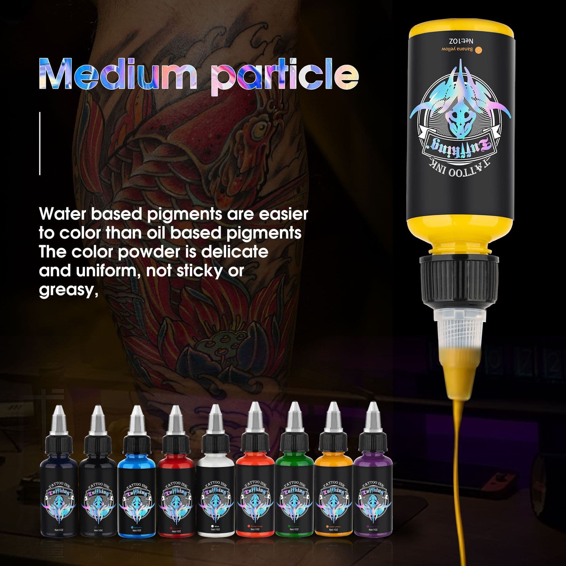 Tuffking Tattoo Ink 30ml High-Quality Tattoo Pigment Color Professional Tattoo Dye Cross-Border