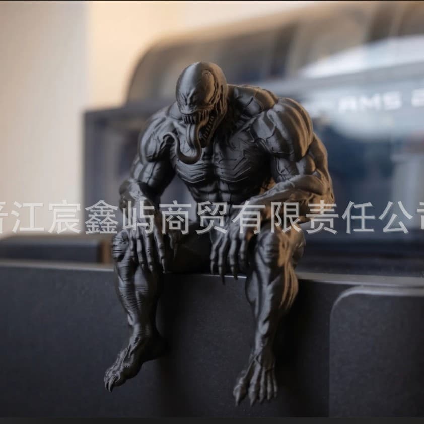 Venom Desktop Display Sitting Pose Figurine Cross-border New Hot-selling Decorative 3D Printed Doll Ornament Pendant Model