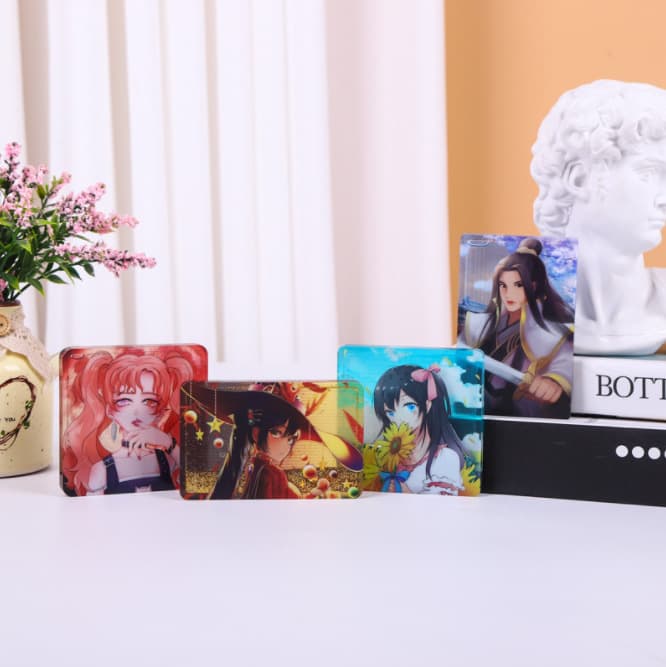 Acrylic Sand Mahjong Xiaohongshu Badge Guka Brick Custom, High-Definition Celebrity Anime Storage Guka Disk Custom-Made