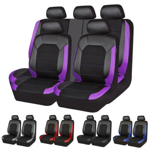 Cross-border PU leather trade car seat covers, sandwich bracket leather 9-piece set, universal for five-seaters, factory direct