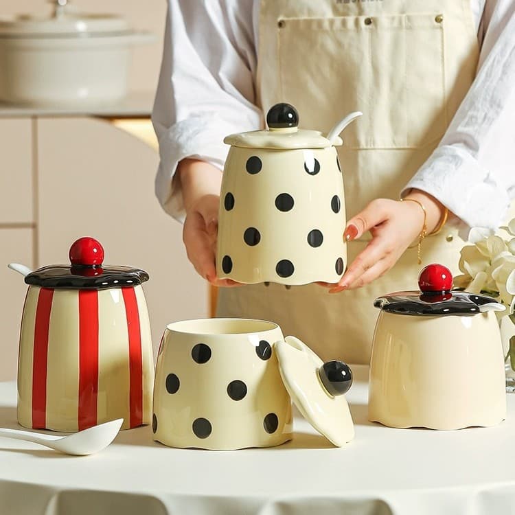 Modern Style Lard Container for Home, Chili Oil Jar, Large Capacity Animal Fat Storage Jar, Oil-Splashed Chili Seasoning Container