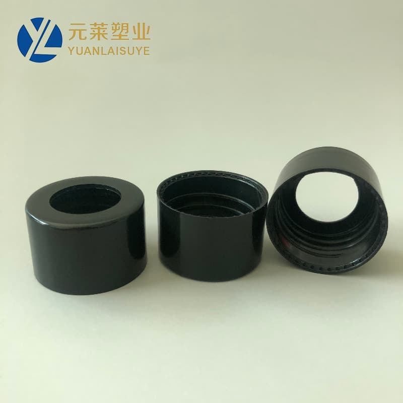 28-Tooth Aromatherapy Cap Inner Plug Smooth Black Bottle Cap 28mm Glass Bottle Cap Essential Oil Bottle Cap Perforated Lid