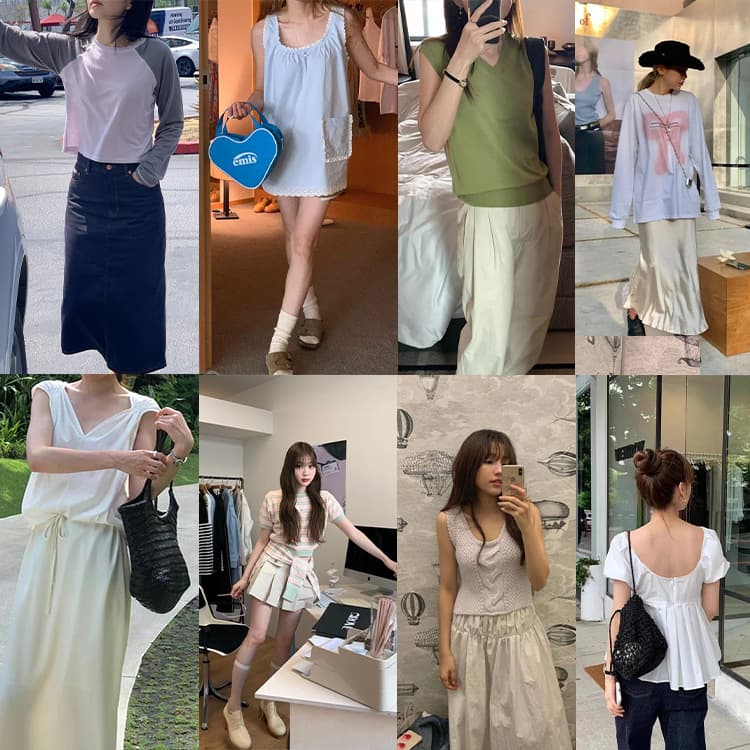 [Ready goods will be shipped instantly and will not be returned or exchanged unless there is a quality problem] Korean Dongdaemun clearance collection short-sleeved tops for women