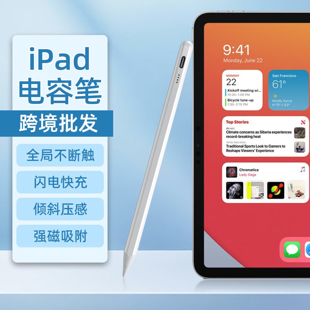 Capacitive Stylus for Apple iPad, iPad Pencil Compatible, Thickened Tip, Palm Rejection, Touch Screen Pen for Tablet