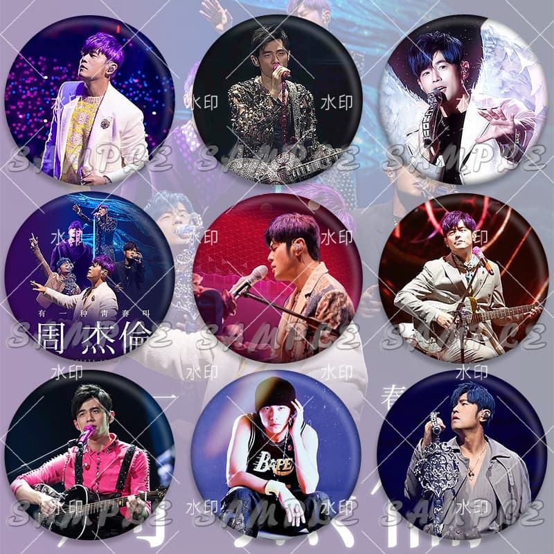 JAY Jay Chou Concert Support DIY Badge Pin Material Birthday Gift Commemorative Tin Brooch