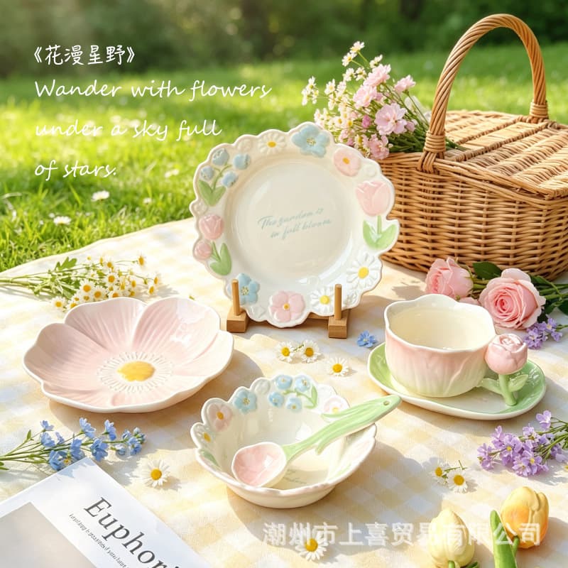 Huaman Xingye Tableware Beautifully Designed Rice Bowl, Soup Bowl, Noodle Bowl, Salad Bowl, Dessert Bowl