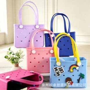EVA Beach Bag Small Hole Bag DIY Outdoor Waterproof EVA Bag Travel Storage EVA Handbag Factory Direct Supply