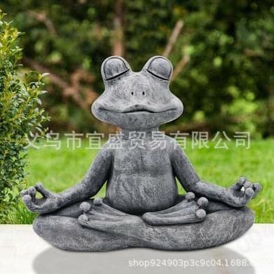 New Cross-Border Zen Meditation Cat Garden Ornament Resin Craft Meditation Dog Ornament Decoration Courtyard Design