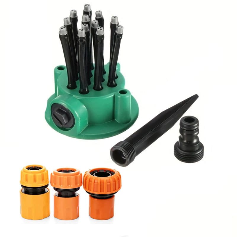 Garden Sprinkler 360-Degree Automatic Multi-Head Watering Sprinkler for Gardening and Landscape Irrigation Tool, Shower Nozzle