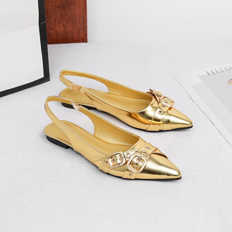 Amazon Women's Half Slippers with Belt Buckle, Semi-Open Toe Sandals, Flat Shoes, Large Size 35-45