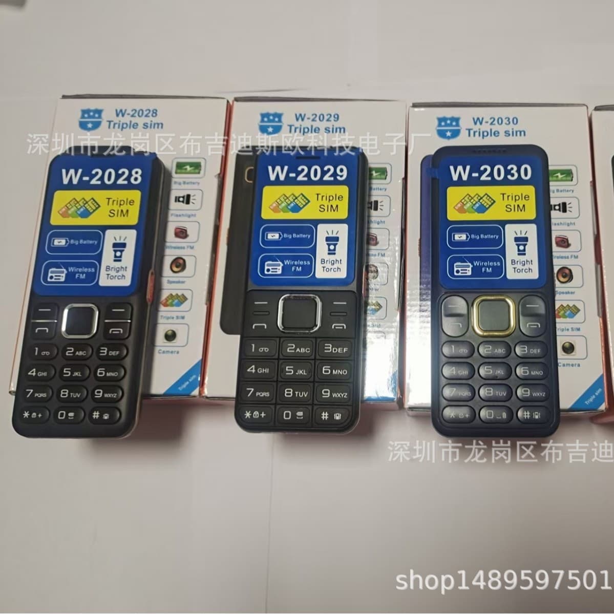Cross-Border Hot-Selling W2029 with WhatsApp Low-End Phone T30 Pro T20 Pro T10 Pro Export Phone