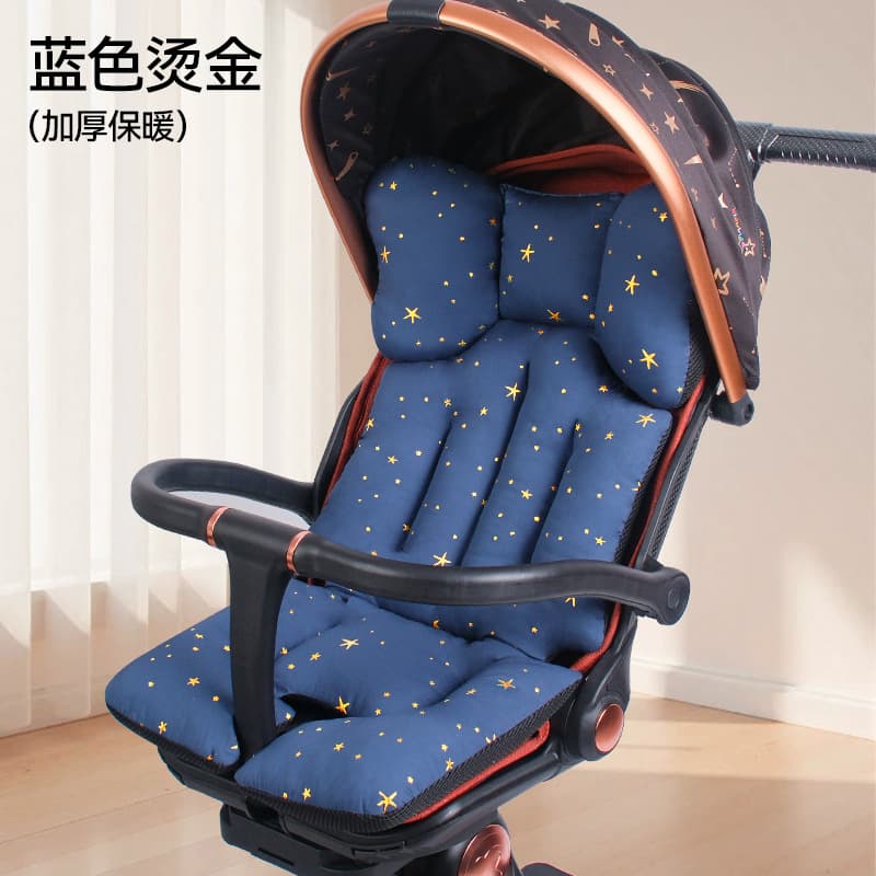 Stroller Cushion with Spine Support, Baby Seat Pad for Dining Chair and Pushchair, Thick Backrest, All-Season Use for Spring, Summer, Autumn, and Winter