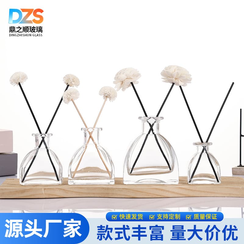 Flame-Free Aroma Diffuser DIY Perfume Glass Bottle Empty Reed Diffuser Bottle Hotel B&B Essential Oil Creative Refill Bottle