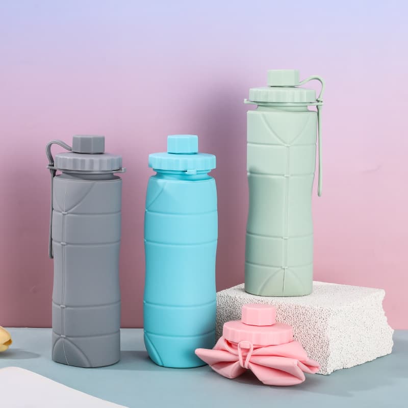 New Outdoor Foldable Silicone Sports Water Bottle Portable Expandable Cup Running Hiking Travel Fitness Water Bottle