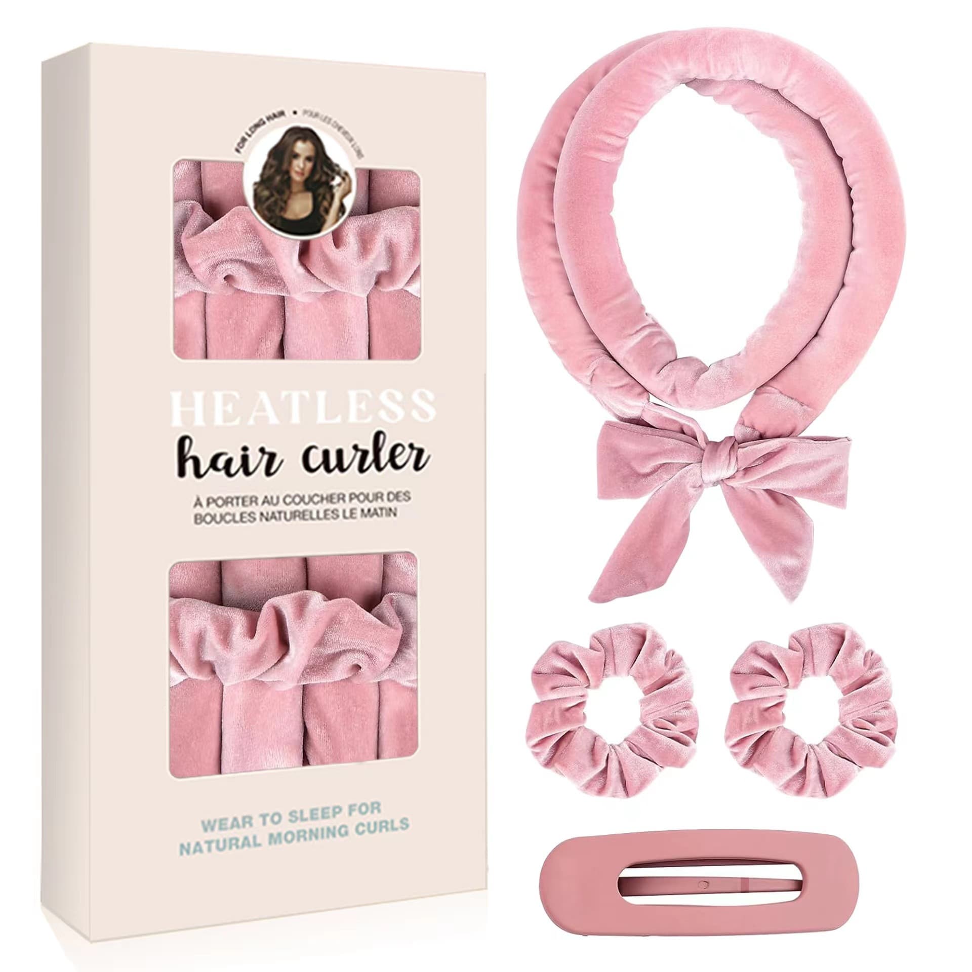 Curling artifact curling tube clip set for lazy people to sleep without heat curling iron long-lasting silk ribbon hair ring styling
