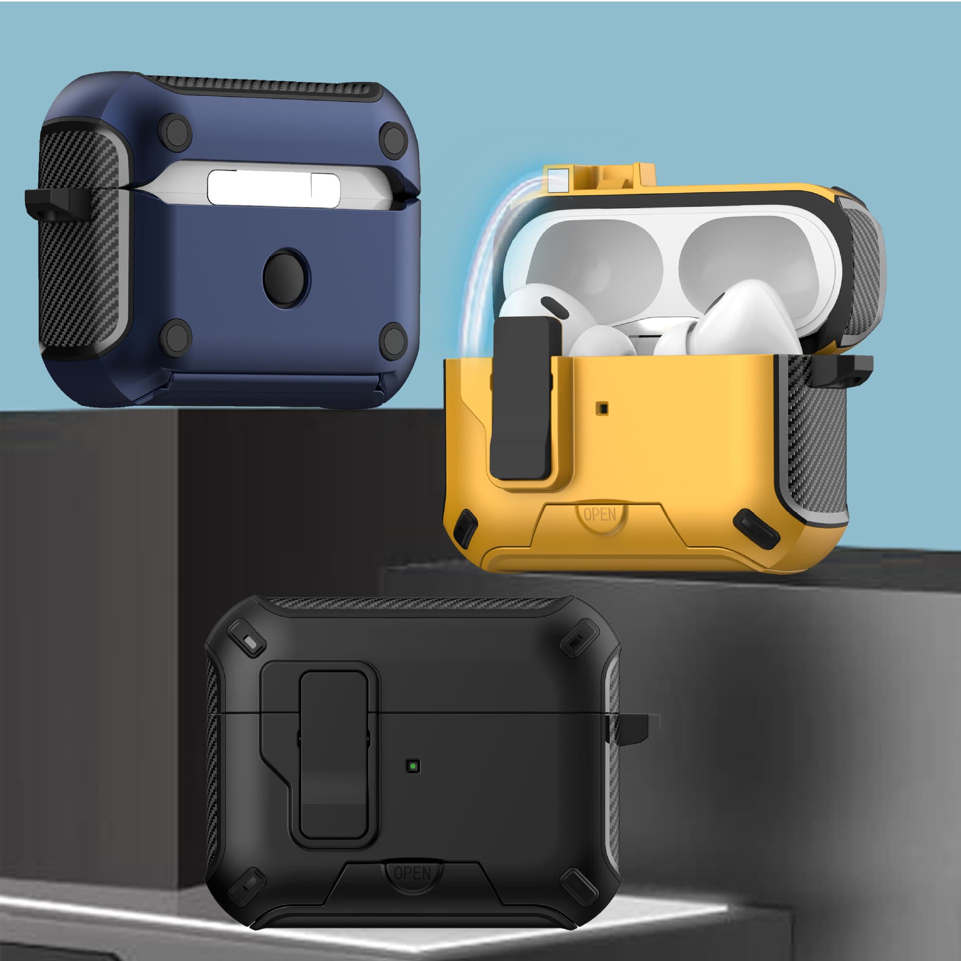 Compatible with Pioneer AirPods 4 Case Pro 2 Earphone Shell Protective Cover for Apple Wireless Bluetooth 4th Generation Earphones