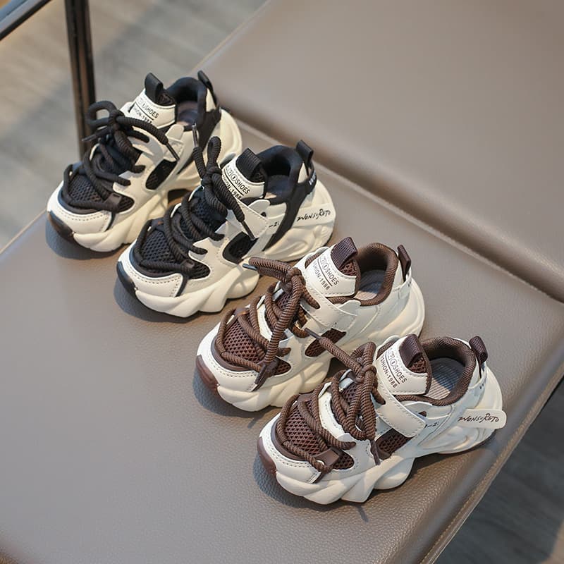 Children's cold-proof dad shoes 2025 autumn and winter new girls' sports shoes lightweight casual shoes dad shoes fashionable and versatile