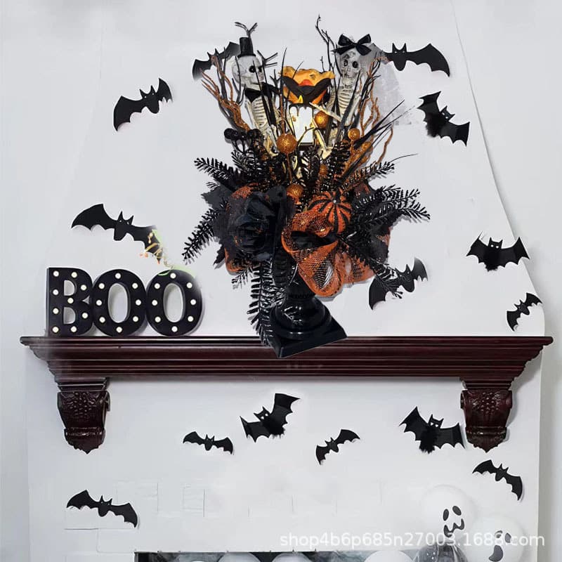 Cross-border New Product Halloween Skeleton Flowerpot Ornament Skeleton Wedding Ghost Festival Tabletop Decoration Gift Display