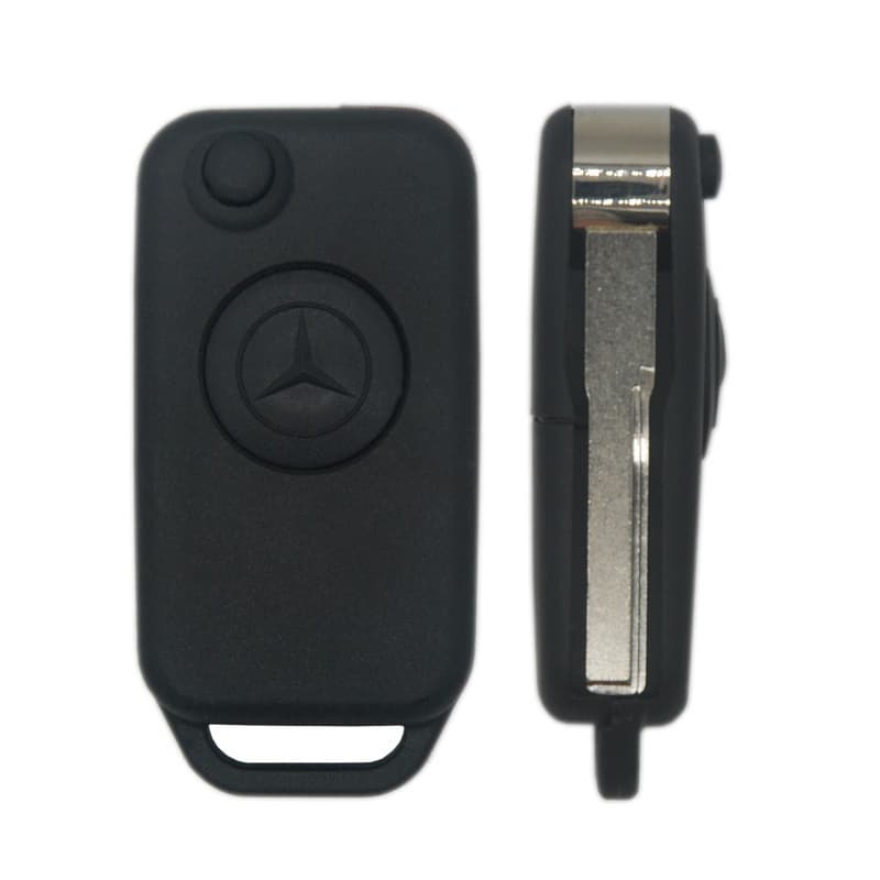 Suitable for Mercedes-Benz single-button folding key replacement shell blank narrow blank old model Mercedes-Benz replacement shell