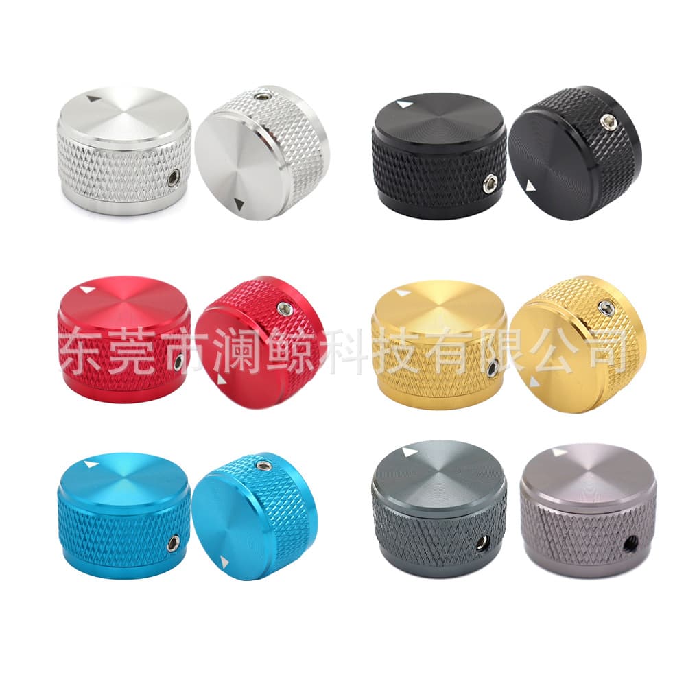 Guitar Knob All Aluminum Alloy Potentiometer Control Knob Volume Tone Electric Guitar Bass Knob Potentiometer Cap