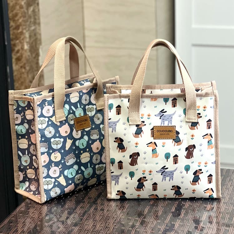 New Korean Style Waterproof Cartoon Handbag, Work Commute Bag, Lunch Bag, Tote Mommy Bag, Cosmetic Bag, Wash Bag for Women