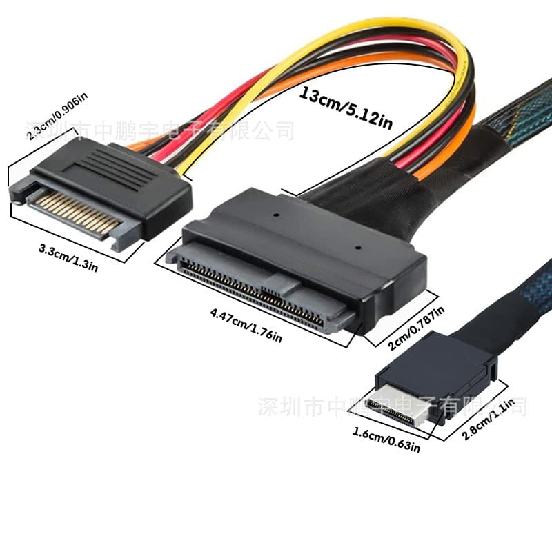 MINISAS HD High-Speed Cable SFF-8611 to SFF-8639 U.2 Supports All NVMe SSDs