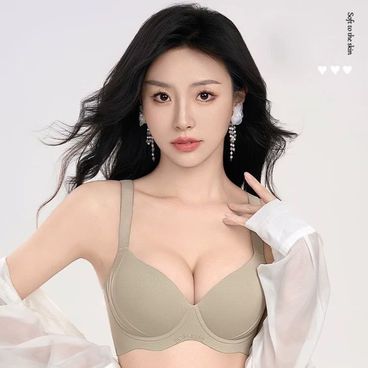 Push-up Bra for Large Bust to Look Smaller, Thin and Breathable, Side Coverage, Anti-Sag, Soft Underwire, Plus Size, Seamless Bra