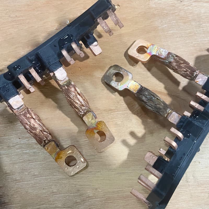 Pressed Square Copper Braid, Hard Copper Busbar Lap Welding Busbar Motor Rotor Welding Spot Welder Medium Frequency Resistance Welding